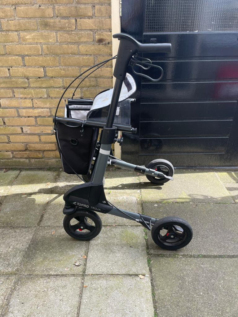 Topro Troja inklapbare opvouwbare rollator met tas, Ophalen, Lichtgewicht, Gebruikt