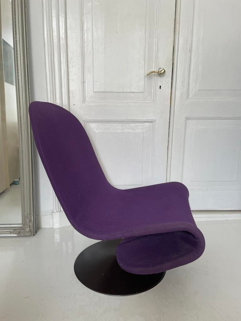 Verner Panton spage age Easy Chair, paars, Gebruikt, 75 tot 100 cm, Ophalen of Verzenden, Space age