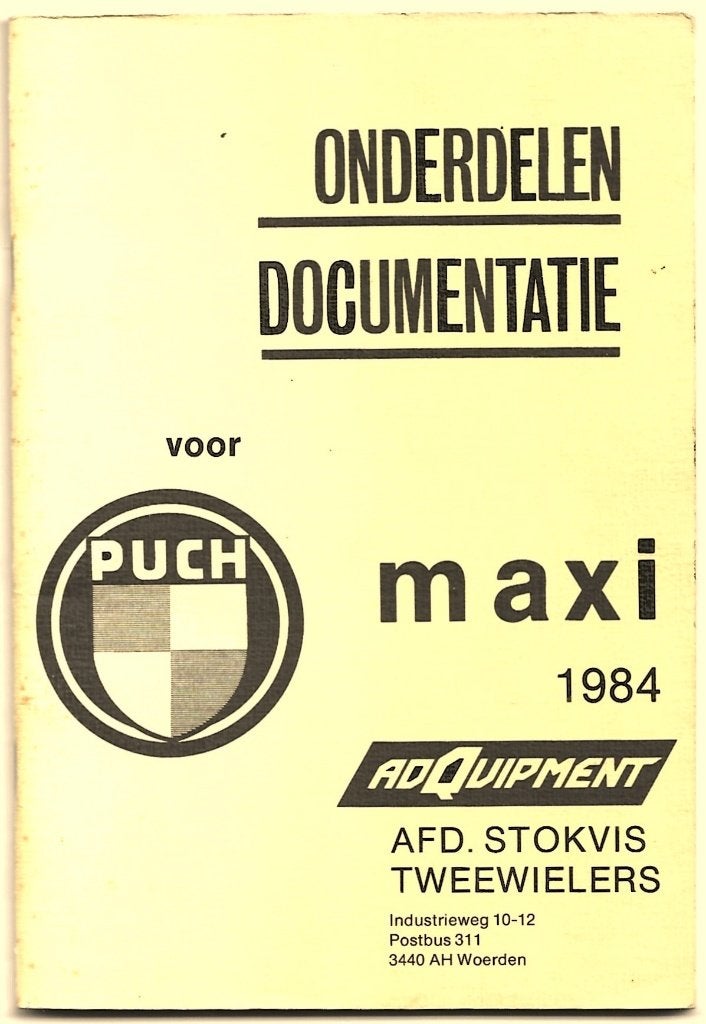 Puch Maxi 1984 onderdelenboek (6181z) bromfiets, Fietsen en Brommers, Handleidingen en Instructieboekjes, Verzenden, Zo goed als nieuw
