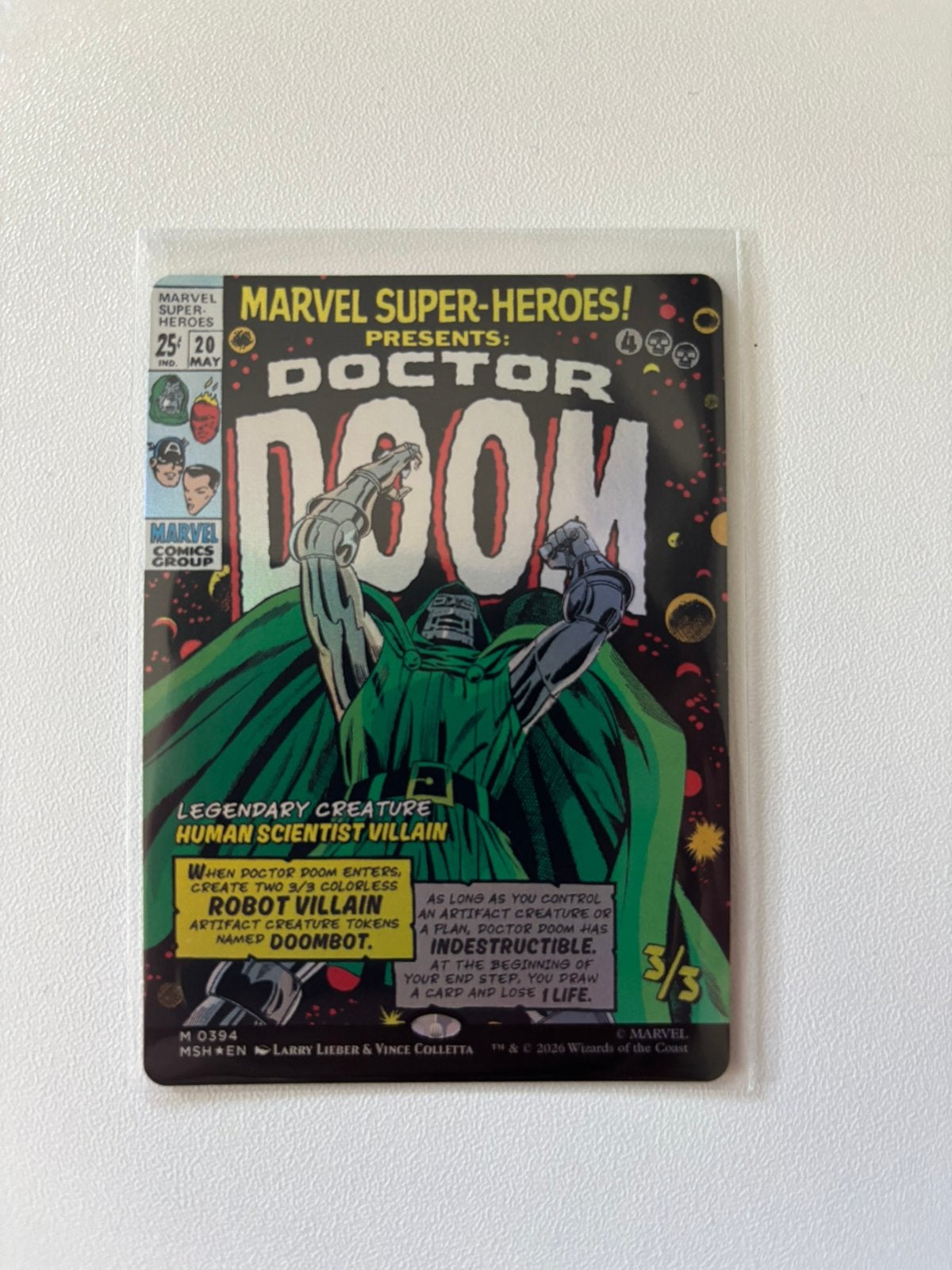 MTG Marvel Doctor Doom #394 foil, Ophalen of Verzenden, Zo goed als nieuw, Foil