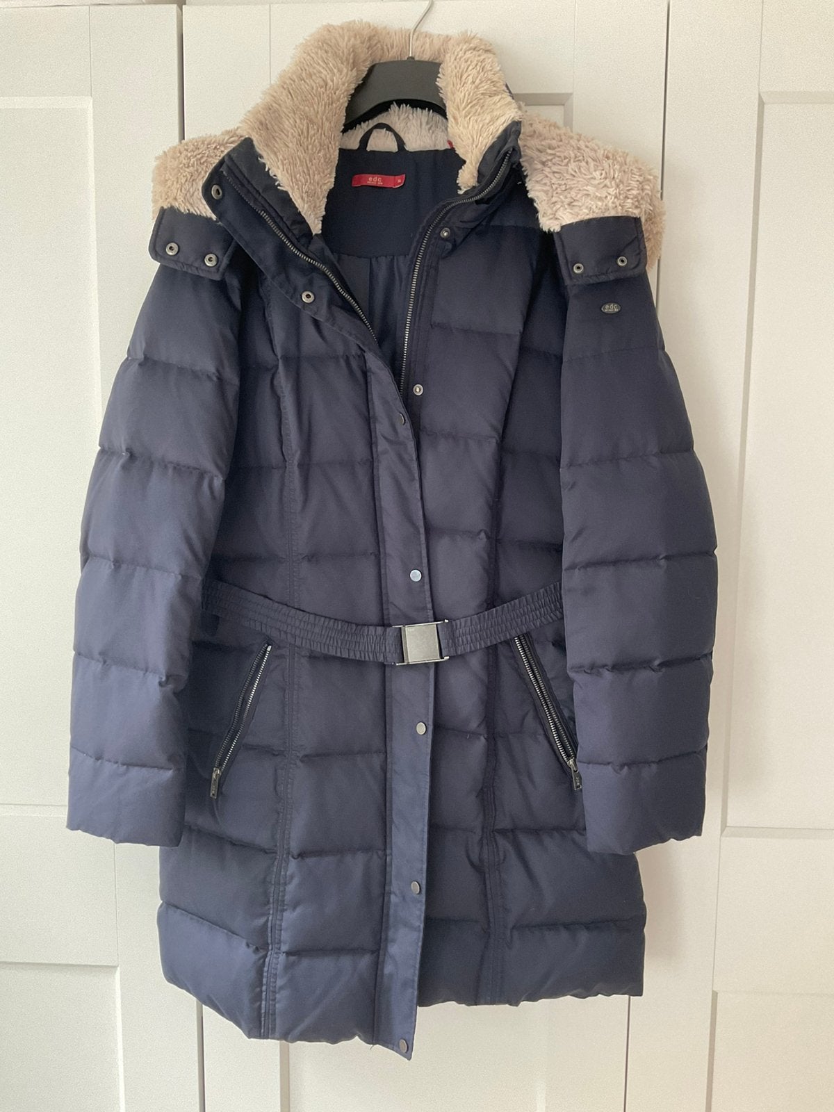 Blauwe donsjas Esprit maat 40/42, Ophalen, Zo goed als nieuw, Blauw