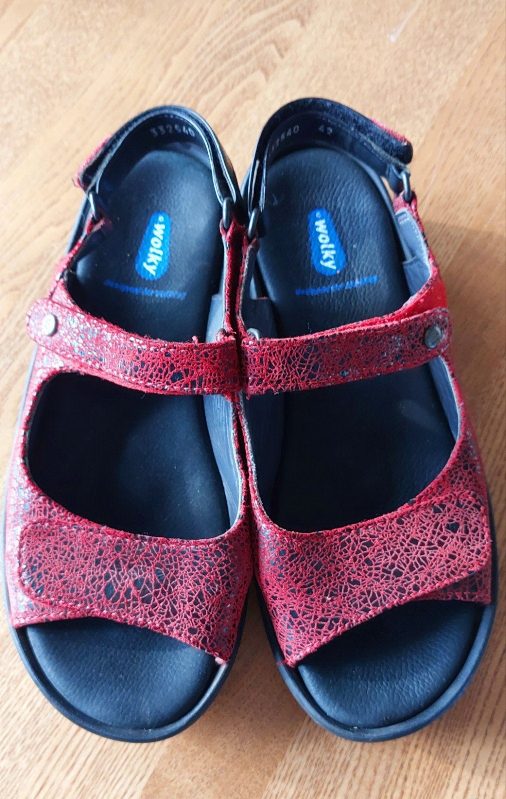Wolky sandalen rood maat 42, Wolky, Gedragen, Rood, Sandalen of Muiltjes