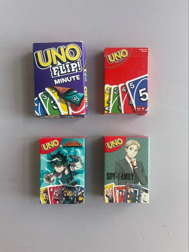 UNO collectie, Hobby en Vrije tijd, Gezelschapsspellen | Kaartspellen, Vijf spelers of meer, Ophalen of Verzenden, Zo goed als nieuw
