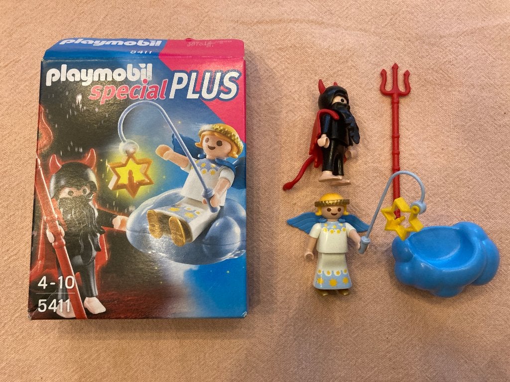 Playmobil 5411 engeltje en duiveltje halloween set compleet!, Complete set, Ophalen of Verzenden, Zo goed als nieuw, Figuren