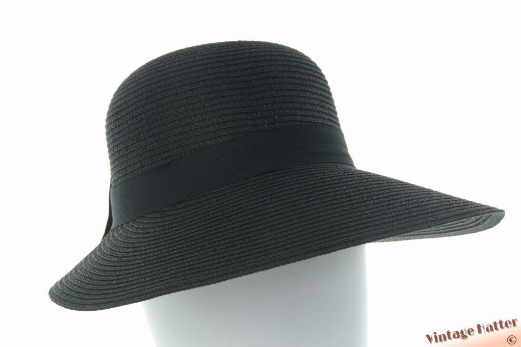 Dames zomer visor hoed Mlle Citron zwart papiermix 54-57 new, Hoed, Mademoiselle Citron, Nieuw, One size fits all