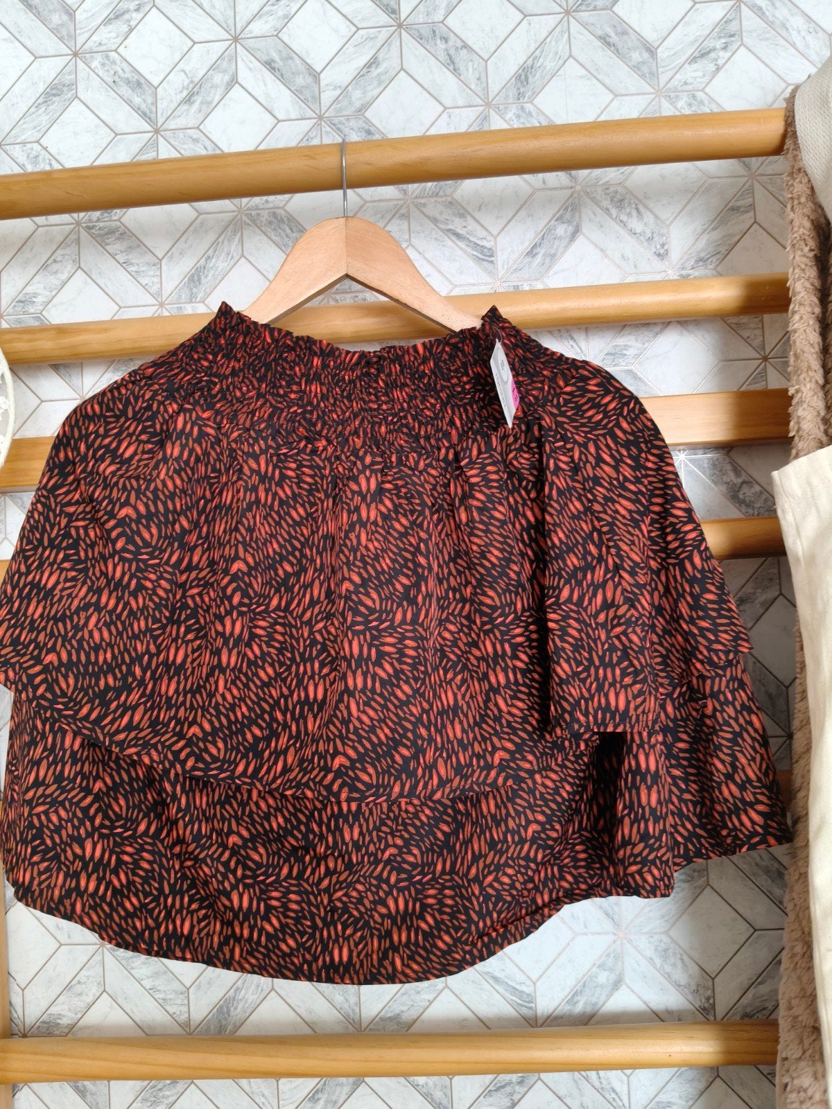 Esprit rok met print, maat L (40/42), Maat 38/40 (M), Nieuw, Oranje, Ophalen of Verzenden