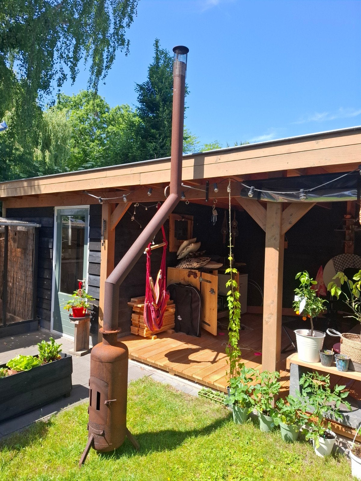 Terras kachel, overkapping kachel, tuin kachel, Ophalen of Verzenden, Gebruikt