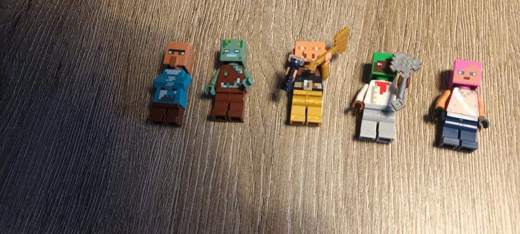 Minecraft LEGO poppetjes - set van 5 figuren, Ophalen of Verzenden, Gebruikt