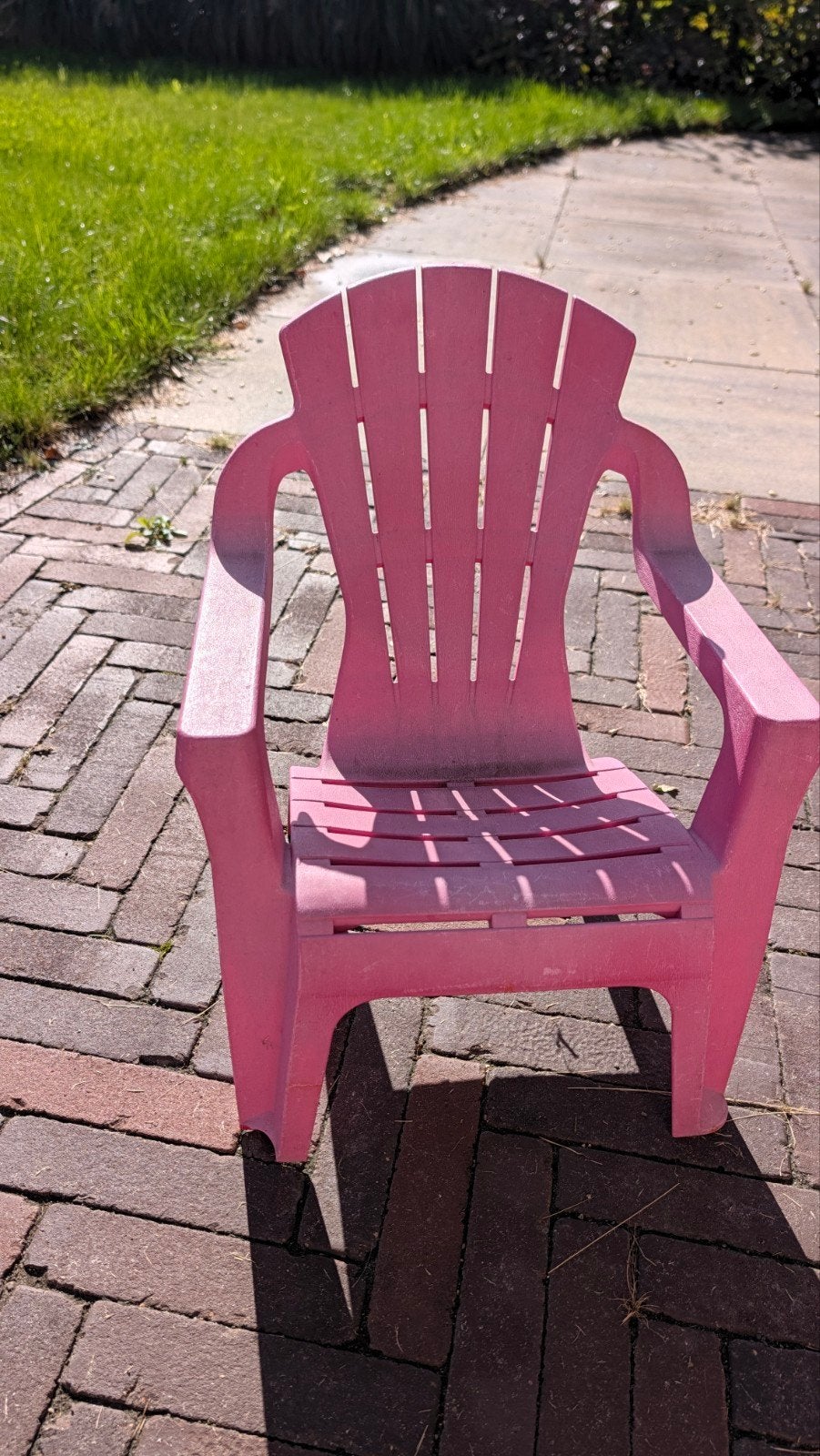 Roze kunststof tuinstoel voor kind, Ophalen, Gebruikt, Kunststof