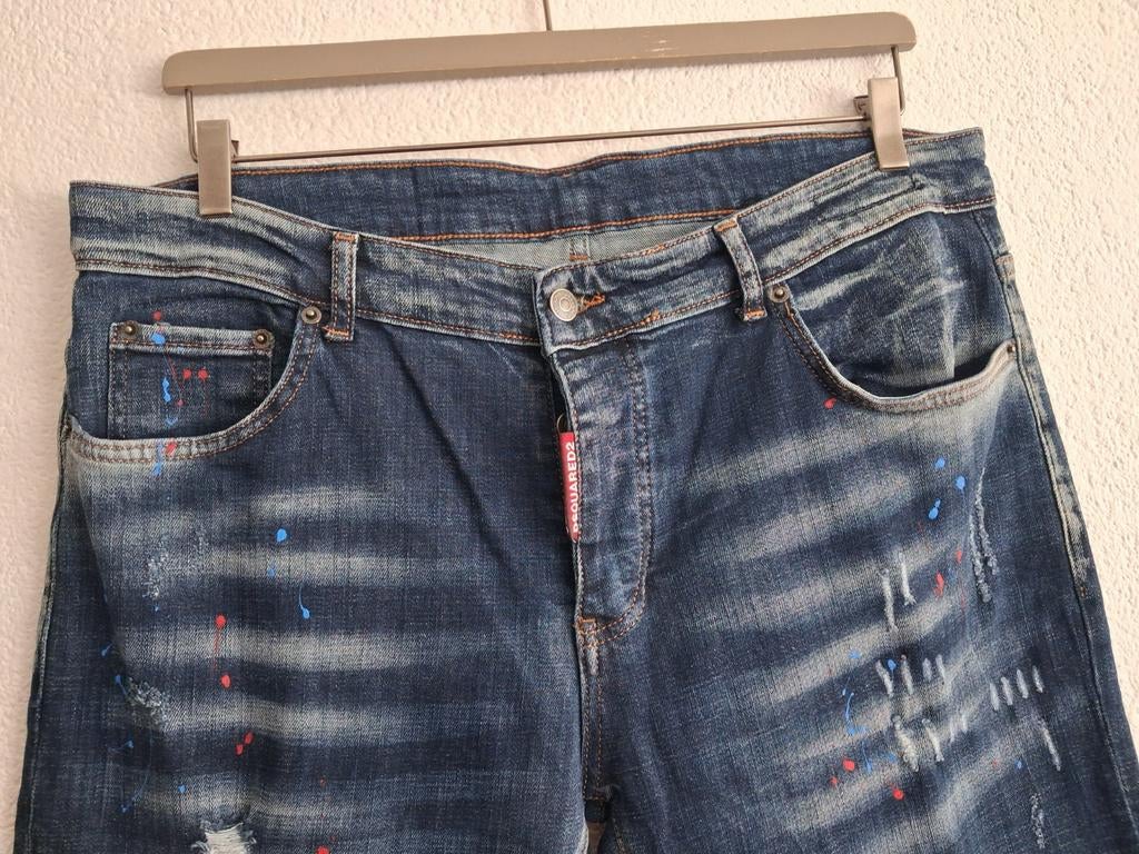 Dsquared2 Slim Jeans - Maat 54 (W36- L32, W36 - W38 (confectie 52/54), Dsquared2, Blauw, Ophalen of Verzenden