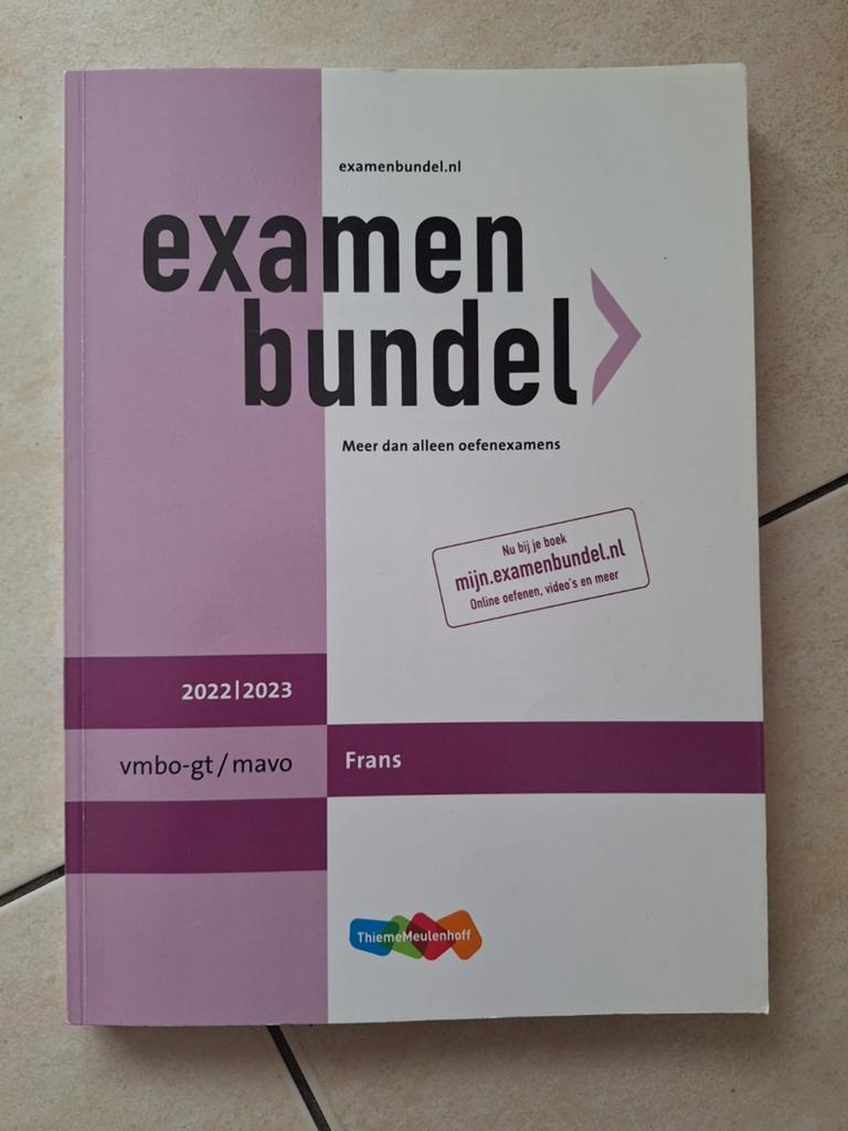 Examen bundel vmbo-gt/mavo Frans 2022/2023, Boeken, Schoolboeken, Frans, Zo goed als nieuw, Arja van Dam, Ophalen