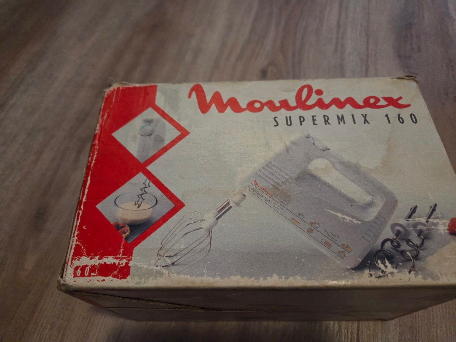 Moulinex Supermix 160 handmixer met originele doos, Ophalen of Verzenden, Gebruikt, 2 snelheden