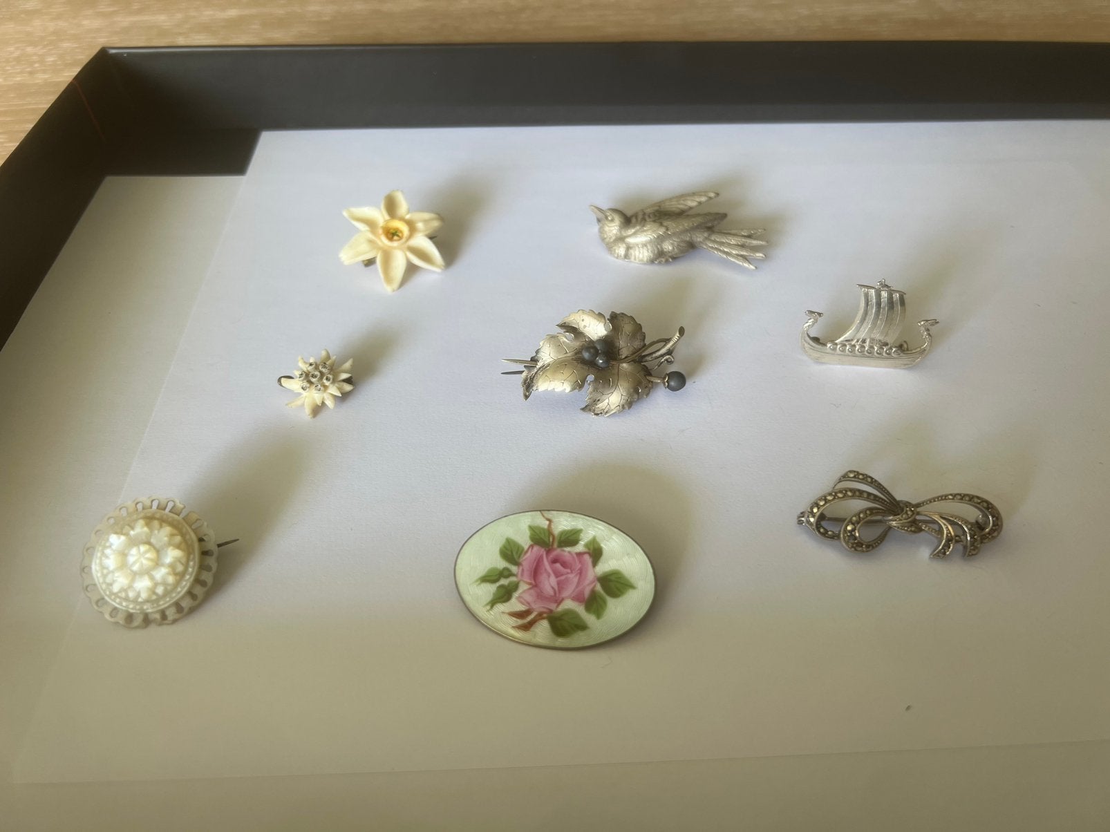 Antieke artnouveau broches 8 stuks, Ophalen of Verzenden, Gebruikt, Overige kleuren, Overige materialen