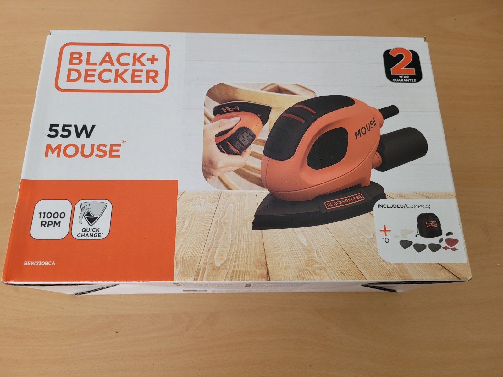 Black + Decker 55W Mouse schuurmachine met accessoires, Doe-het-zelf en Verbouw, Gereedschap | Schuurmachines, Ophalen of Verzenden