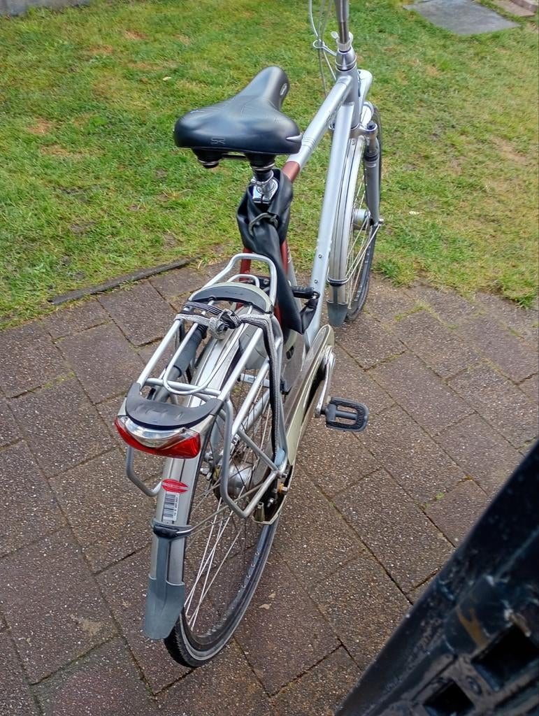 Gazelle Chamonix Plus- Zilver, Fietsen en Brommers, Fietsen | Heren | Herenfietsen, Ophalen of Verzenden, Gebruikt, Gazelle