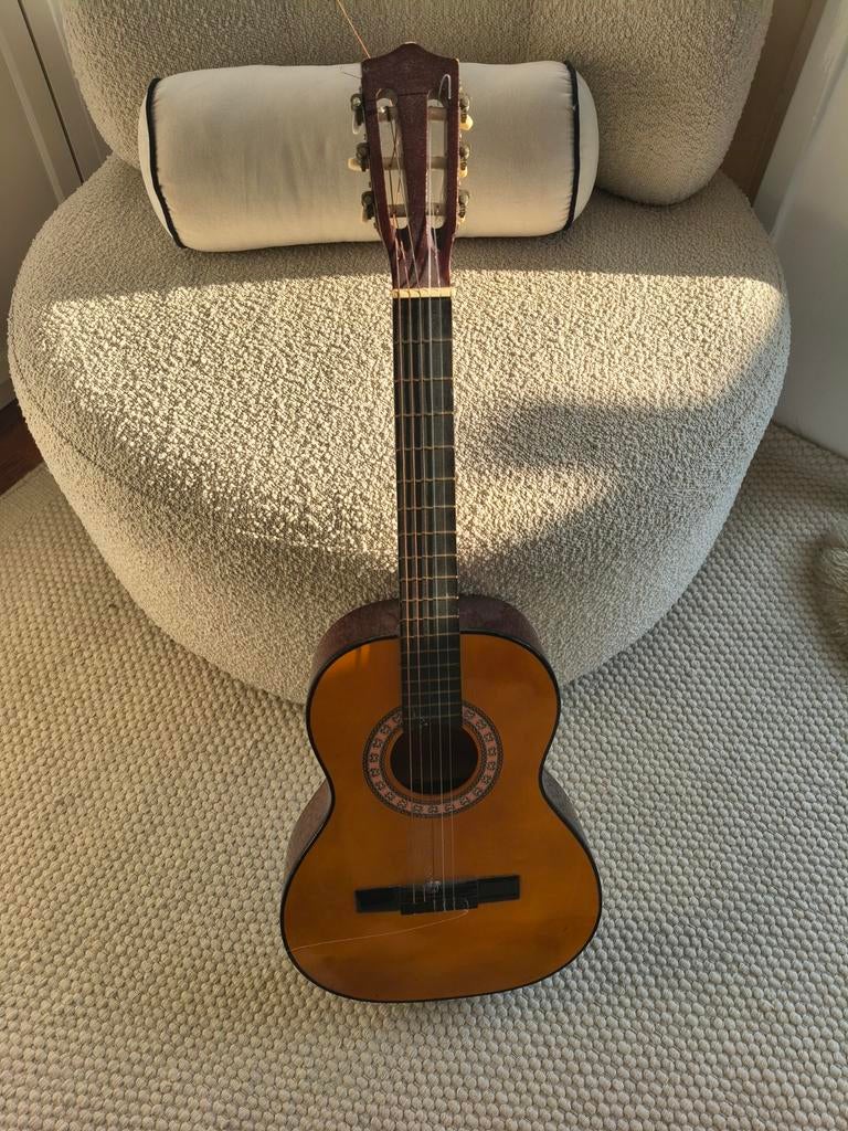 Gitaar met gebroken snaar, eenvoudig te repareren, Ophalen of Verzenden, Gebruikt, Klassieke of Spaanse gitaar