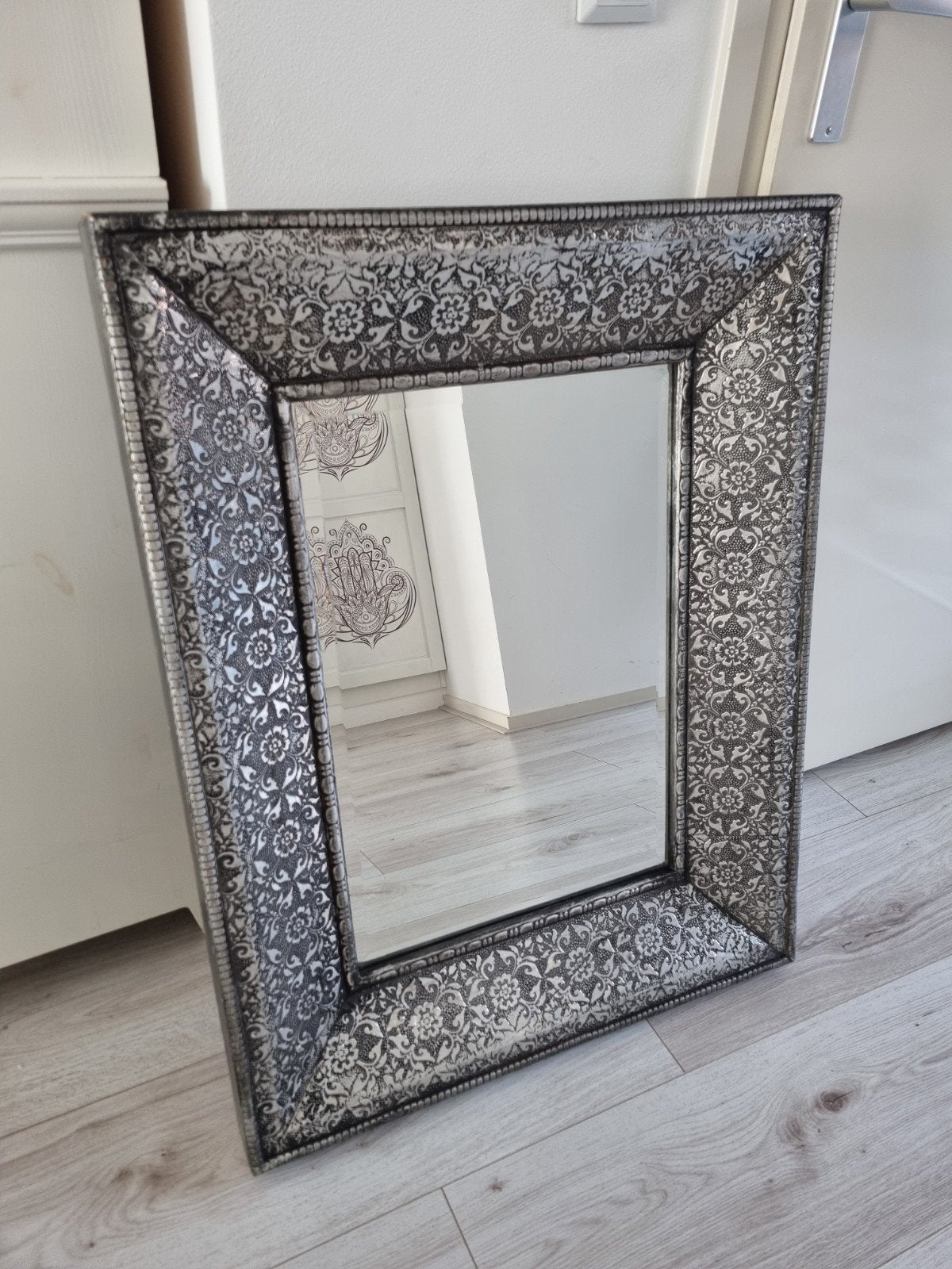 Prachtige Oosterse Spiegel, Ophalen of Verzenden, Zo goed als nieuw, Minder dan 100 cm, Rechthoekig
