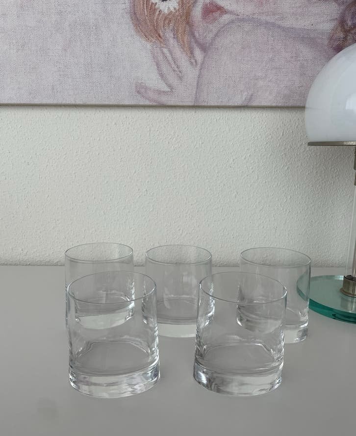 5 whiskey glazen, Ophalen of Verzenden, Zo goed als nieuw, Overige typen
