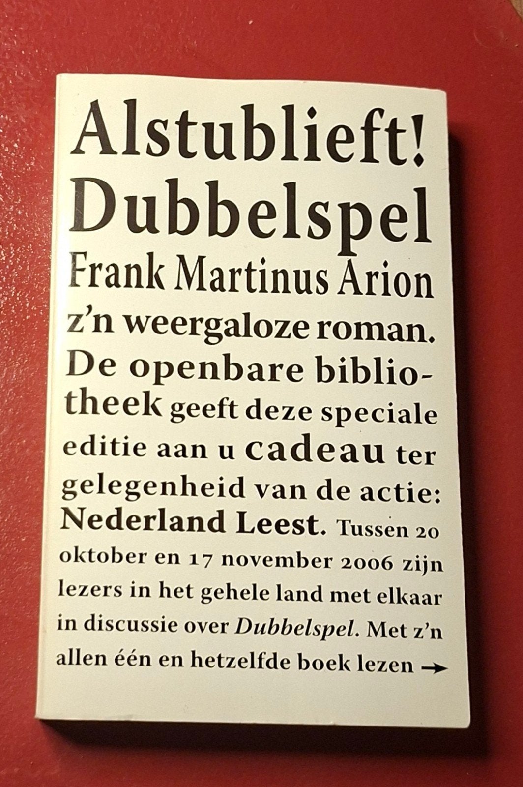 Dubbelspel, Ophalen of Verzenden, Gelezen, Frank Martinus Arion