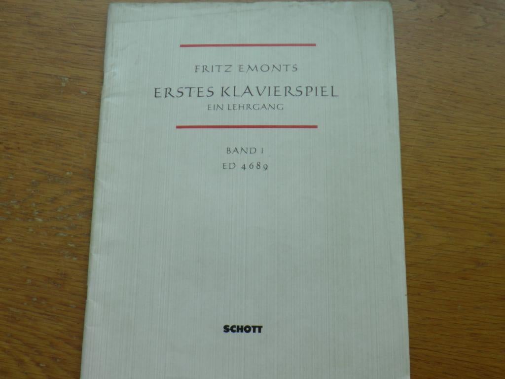 Fritz emonts -erstes klavierspiel -piano, Gebruikt, Klassiek, Ophalen of Verzenden, Artiest of Componist