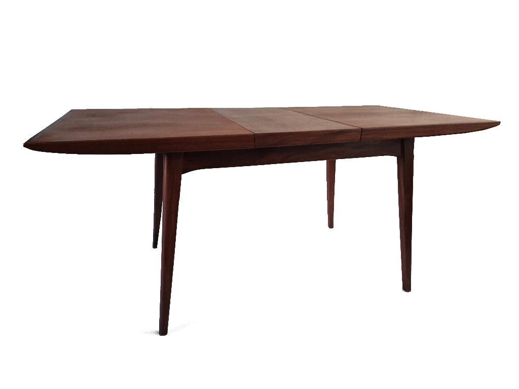 Prachtige vintage teak Louis van Teeffelen design eettafel, Ophalen, Gebruikt