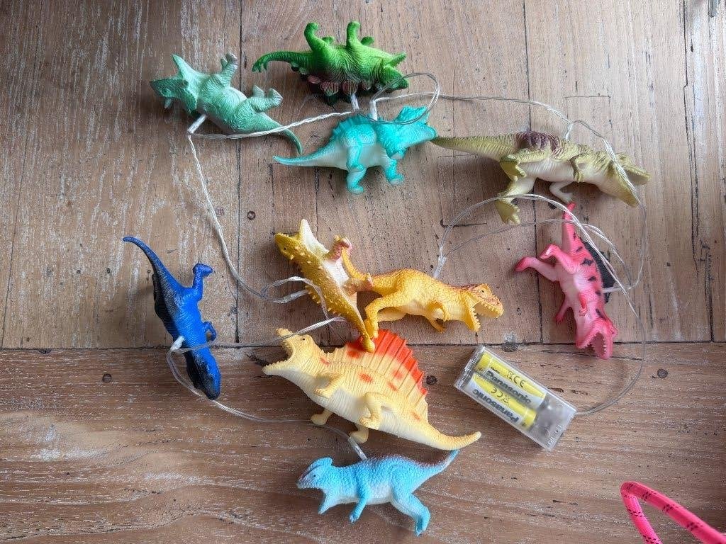 Dino lampjes, Kinderen en Baby's, Kinderkamer | Inrichting en Decoratie, Ophalen of Verzenden, Zo goed als nieuw, Lamp