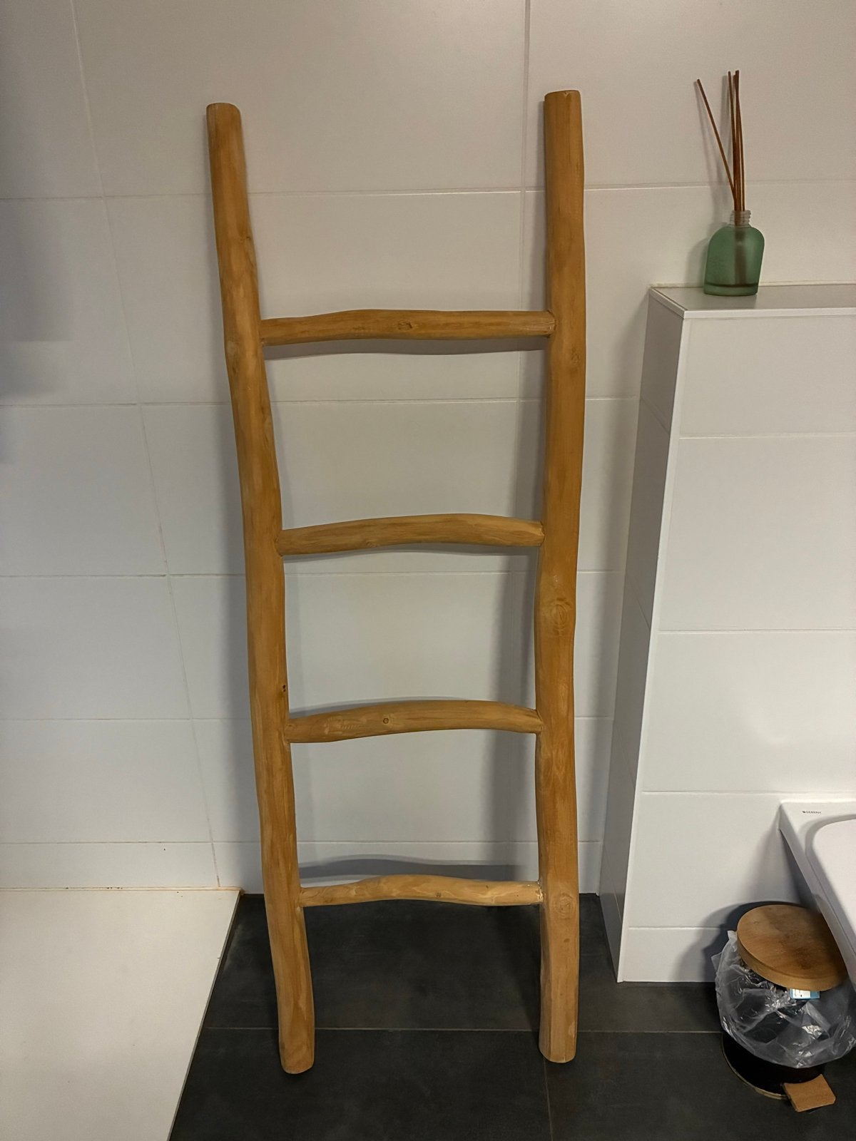 Houten handdoek trap / decoratieve ladder, Ophalen, Gebruikt