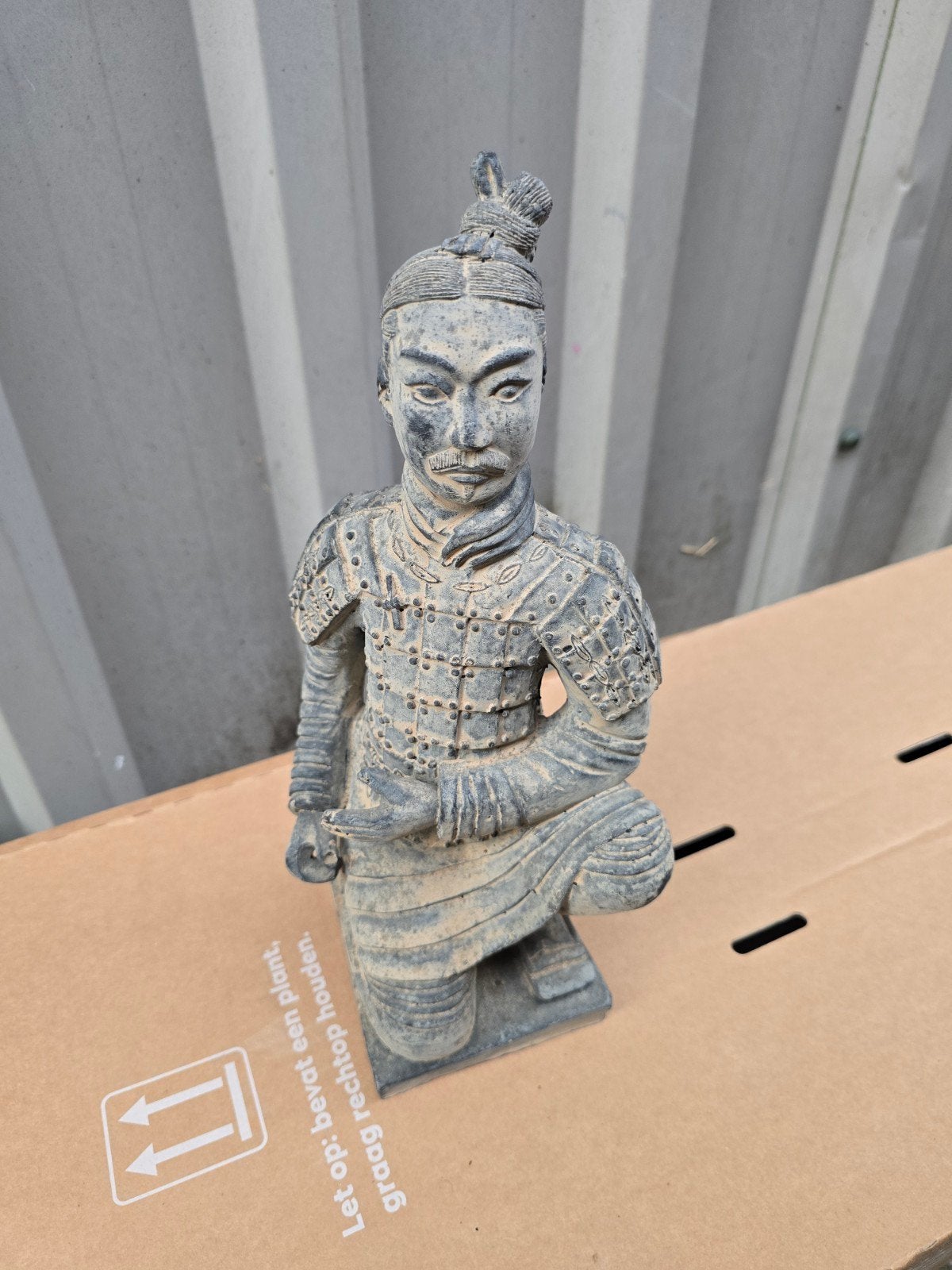 Terracotta Krijger Beeld - Aziatische Decoratie, Ophalen of Verzenden, Handgemaakt, 20 - 50 cm, Steen of Keramiek