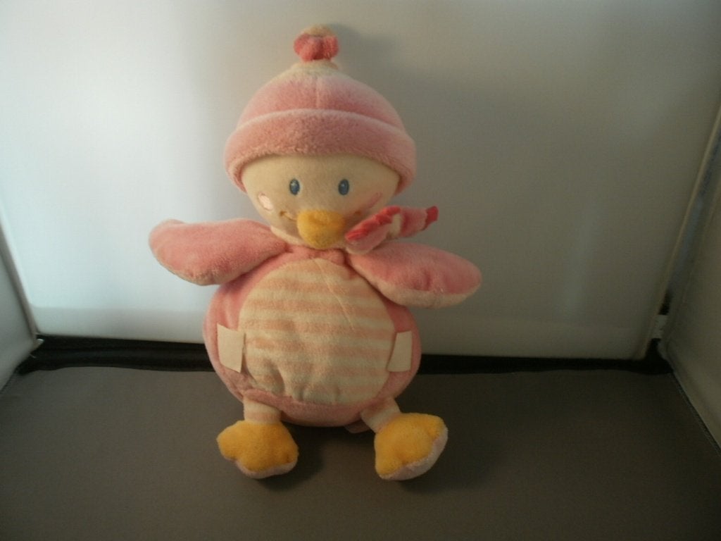 nicotoy Simba Pinguïn/eend roze/wit of blauw wit velours, Pinguïn, Overige karakters, Ophalen of Verzenden, Middelgroot (20 tot 80 cm)