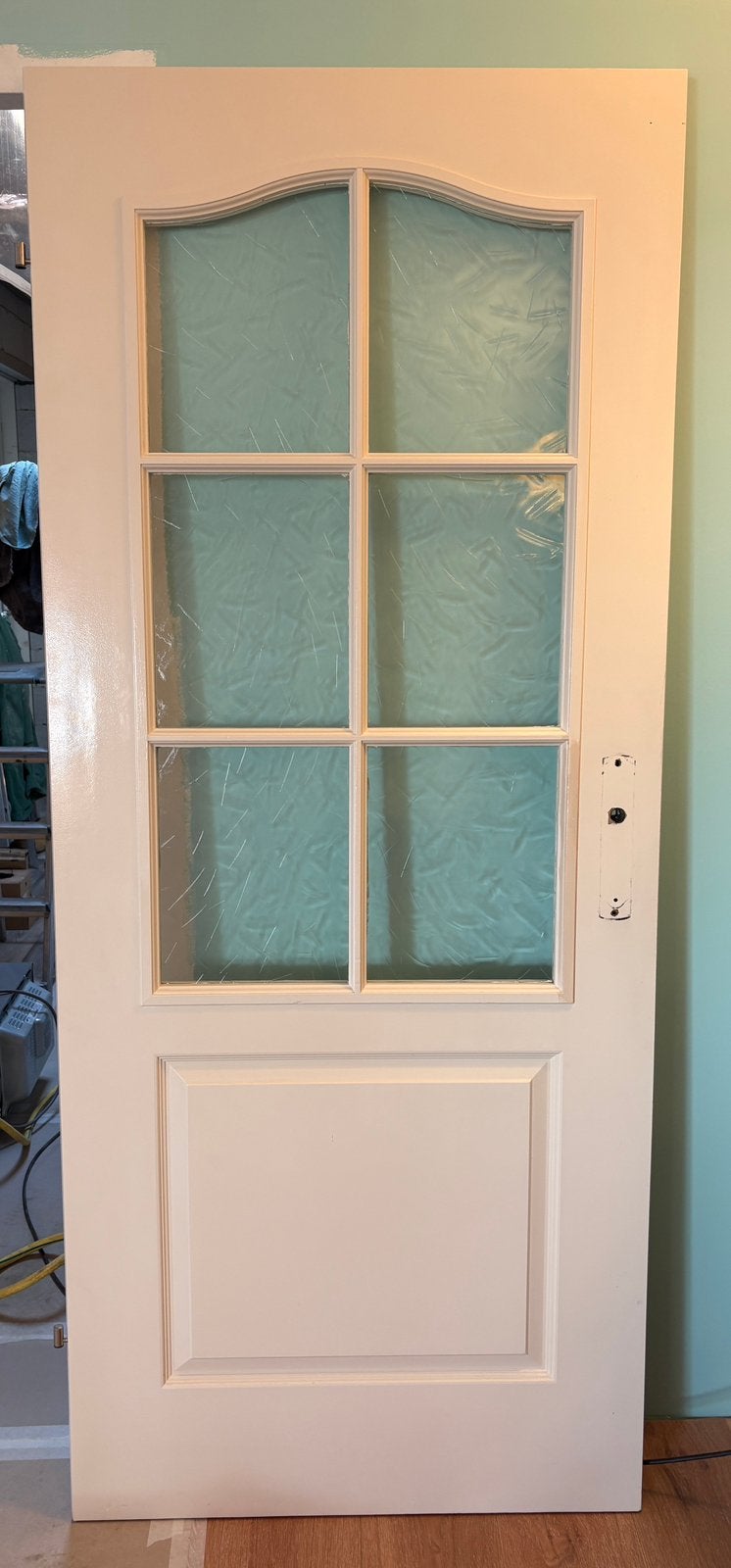 Nette binnendeur met glas, opdek links draaiend 200,5 x 83, Ophalen, Gebruikt, 80 tot 100 cm, Binnendeur