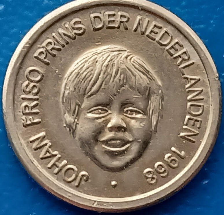 Herdenkingsstuiver 5 cents Prins Johan Friso - 1968, Verzenden, Overige materialen, Nederland