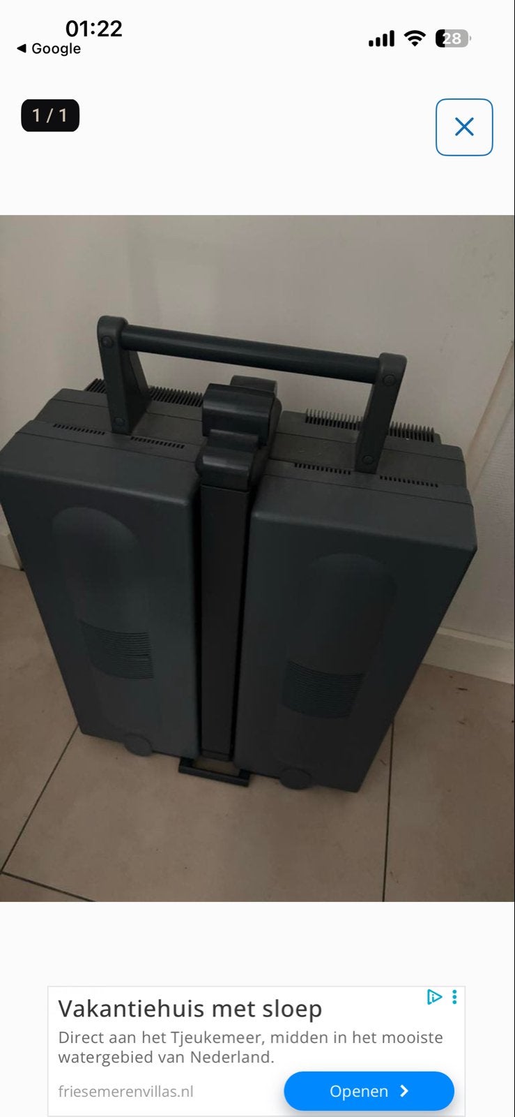 Philips HB 851 Home Solaria Zonnebank - Inklapbaar, Ophalen, Gebruikt, Zonnebank dubbelzijdig, Minder dan 10 lampen