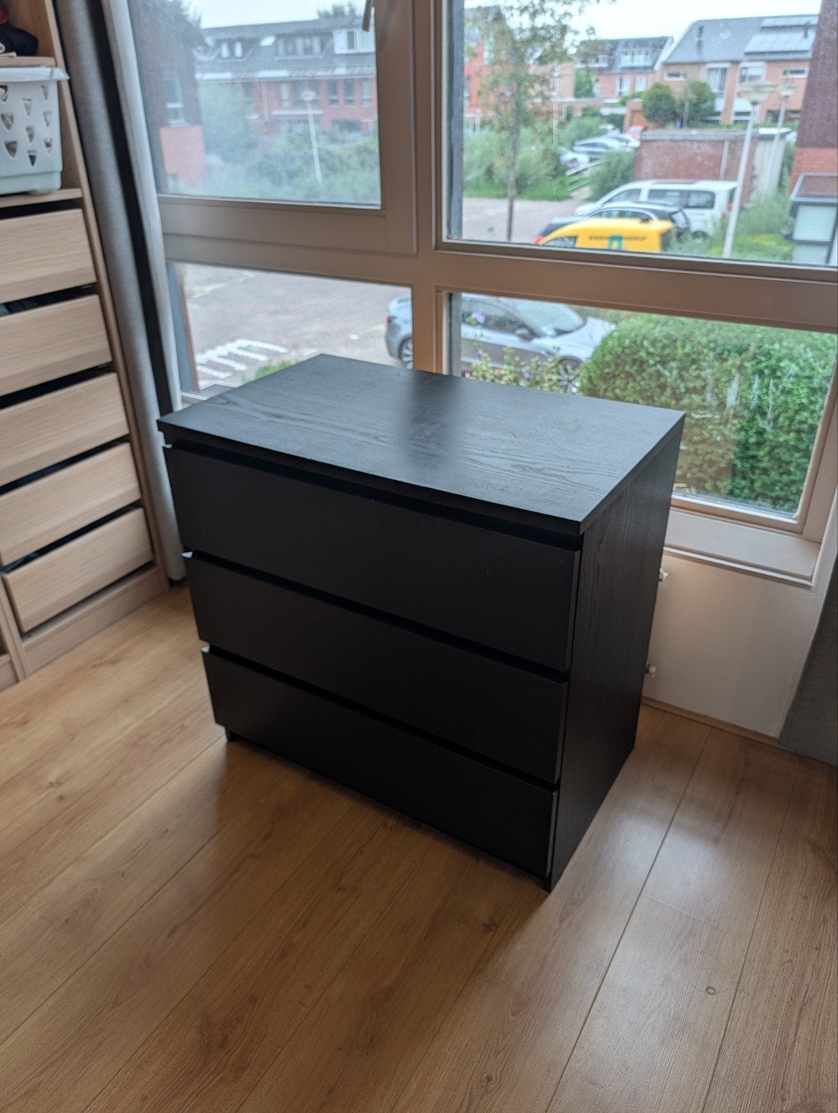 Ladekast zwart IKEA, Huis en Inrichting, Ophalen, Gebruikt, 50 tot 100 cm, 3 of 4 laden