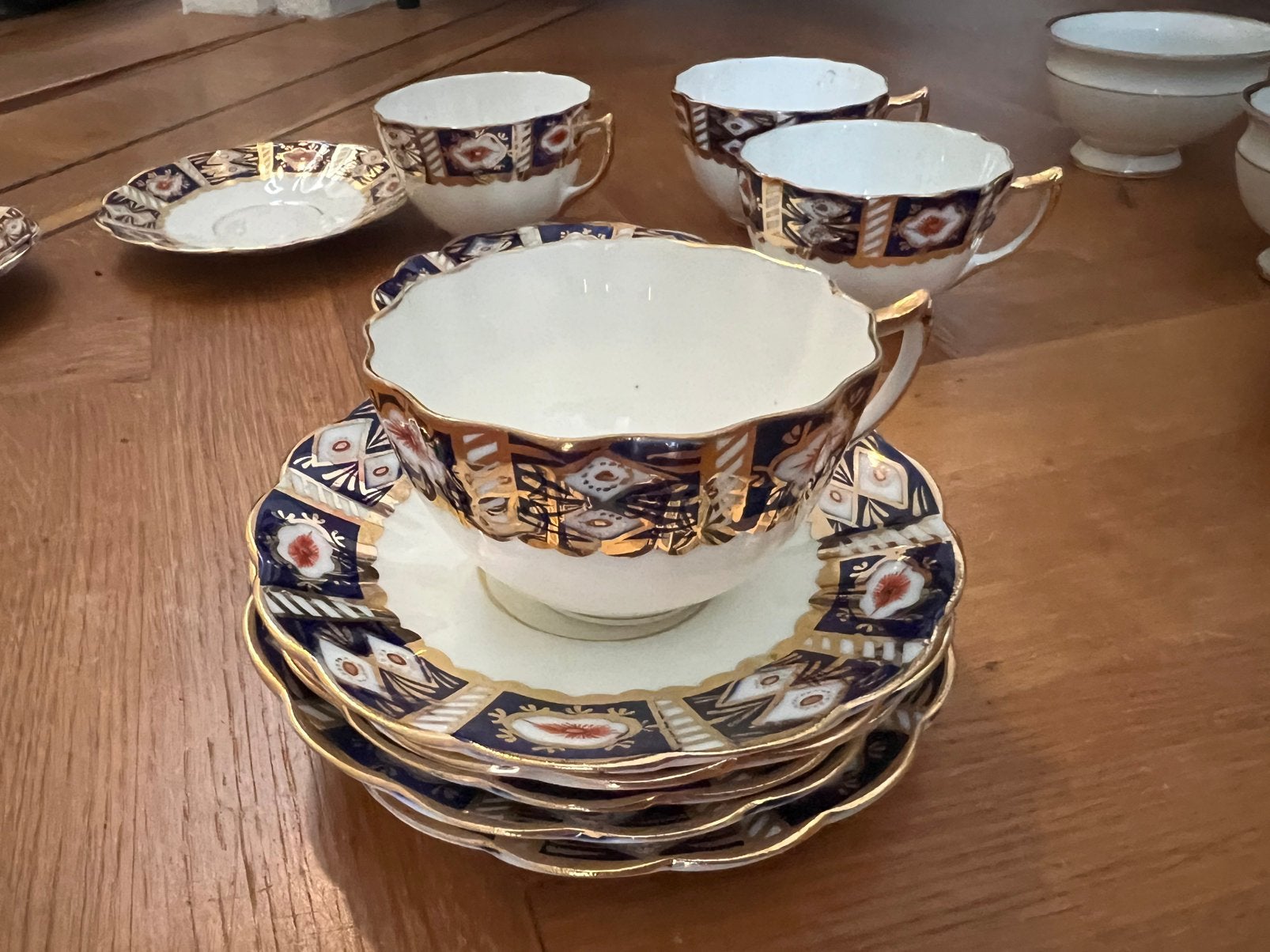 Theeservies antiek George Warrilow Imari patroon goud, Antiek en Kunst, Ophalen of Verzenden