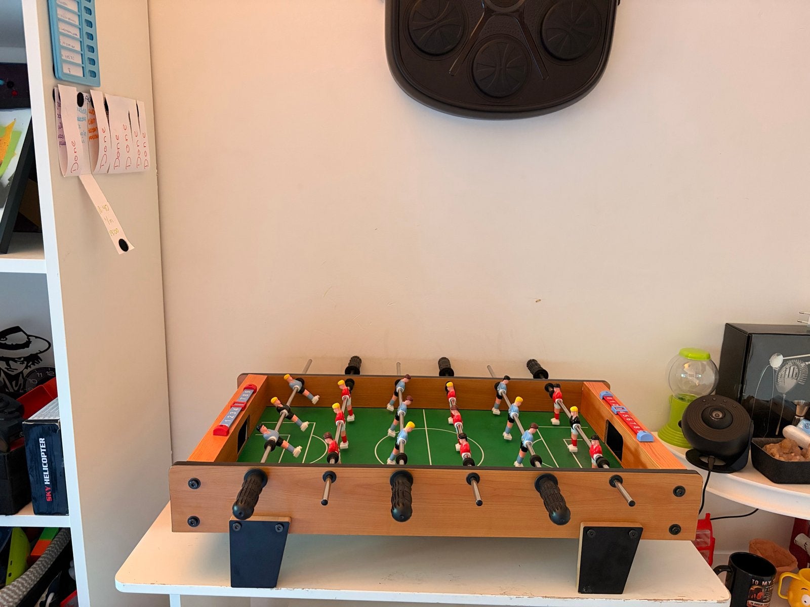 Tafelvoetbalspel met 2 ballen, Ophalen of Verzenden, Gebruikt
