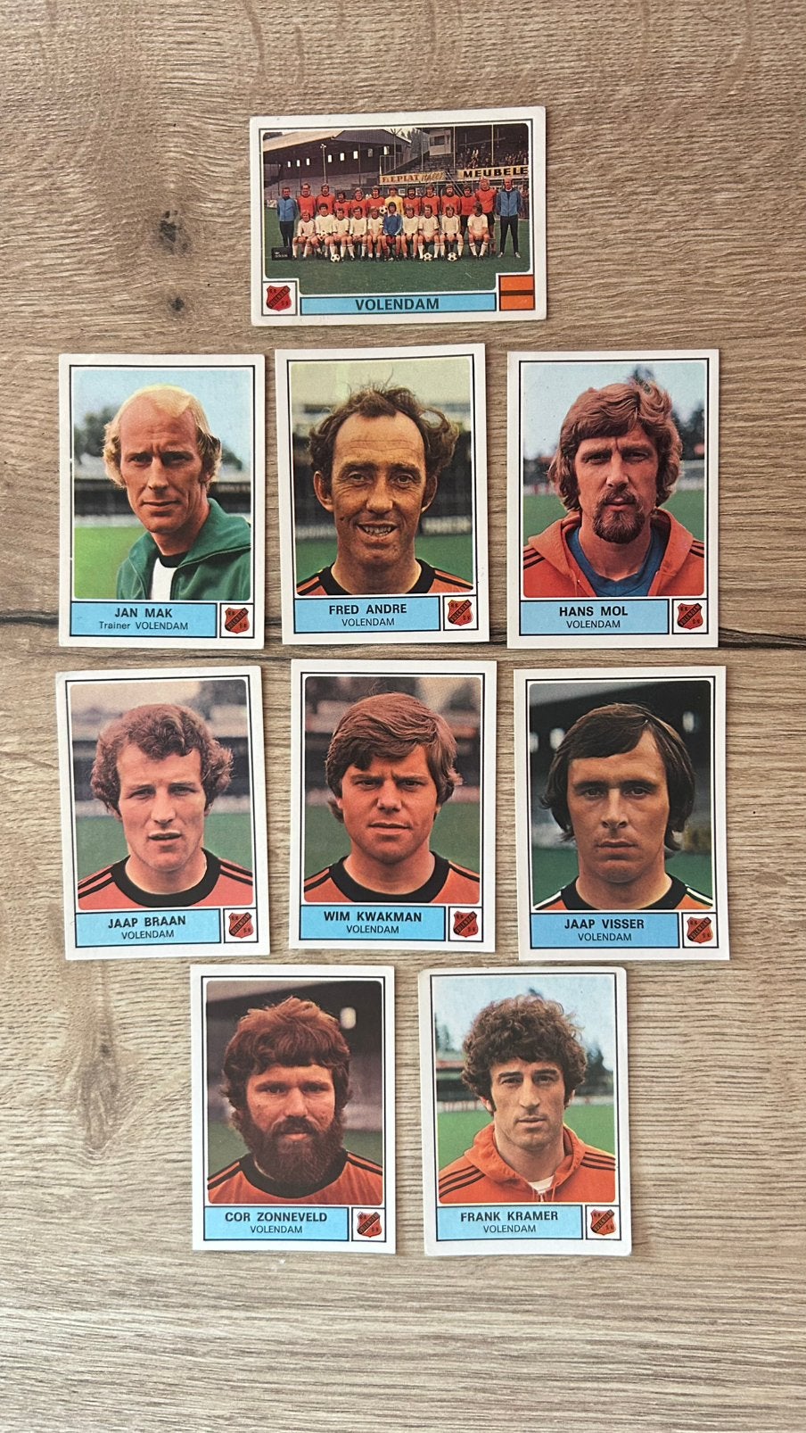 Panini Voetbal 78 plaatjes Volendam 9x, Ophalen of Verzenden, Zo goed als nieuw, Meerdere plaatjes