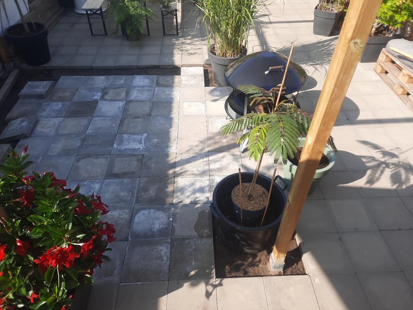 Betontegels 30x30x5cm 78stuks, Overige materialen, Gebruikt, Ophalen of Verzenden, 20 tot 40 cm