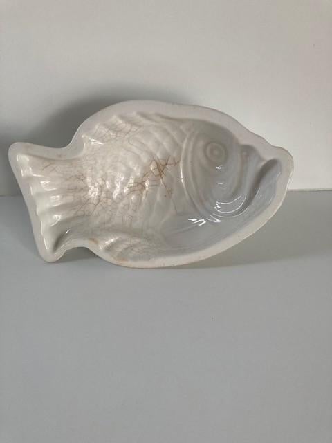 ANTIEKE Petrus regout puddingvorm VIS beboterd/craquelé, Antiek en Kunst, Antiek | Keramiek en Aardewerk, Ophalen of Verzenden