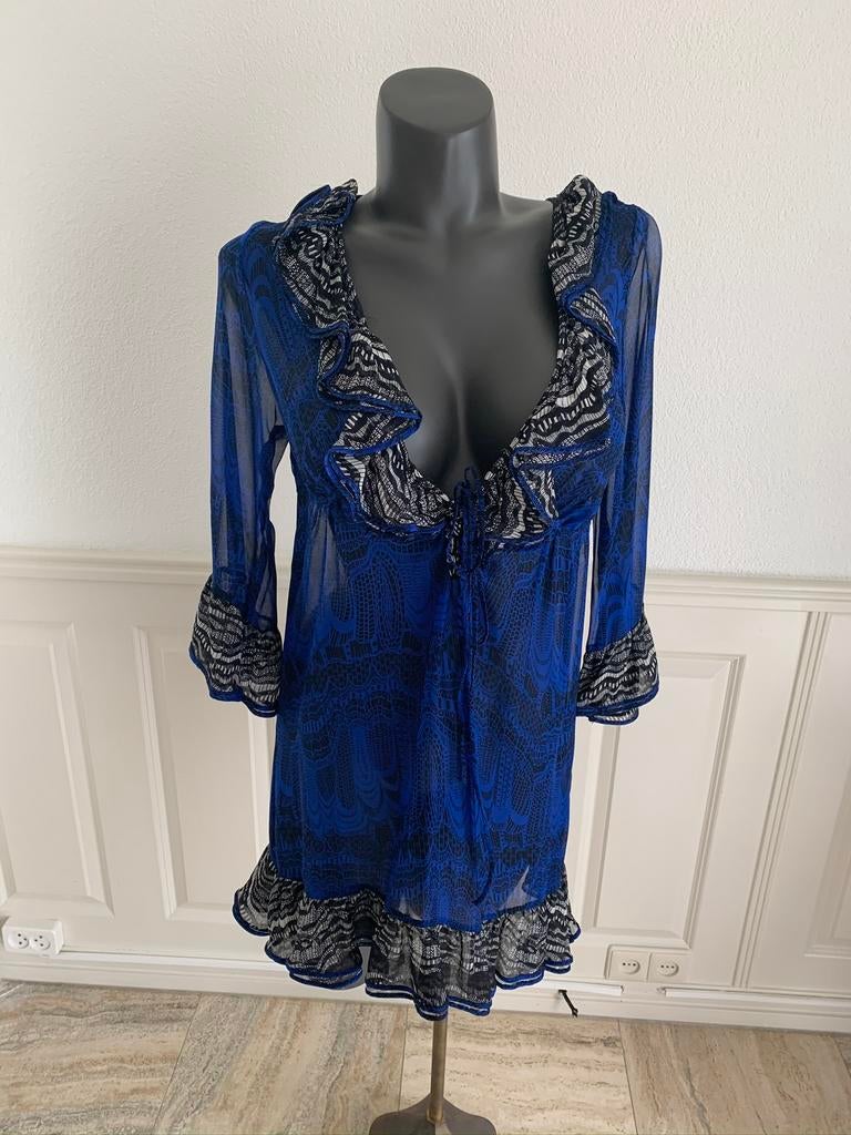 Gottex strand kimono kaftan maat s 100% zijden, Kleding | Dames, Verzenden, Nieuw, Blauw, Overige typen