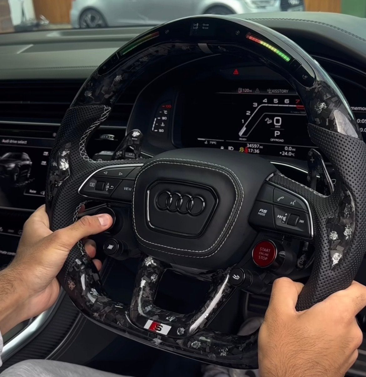 ACTIE!!! Audi Custom Stuur - Carbon Fiber & Leder, Verzenden, Hemelstudio, Info@hemelstudio.com, 7821ce