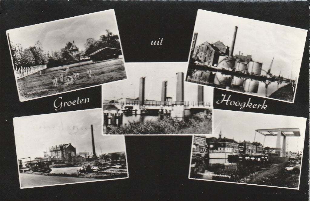 Hoogkerk, Verzamelen, Ansichtkaarten | Nederland, Ophalen of Verzenden, 1940 tot 1960, Gelopen, Groningen