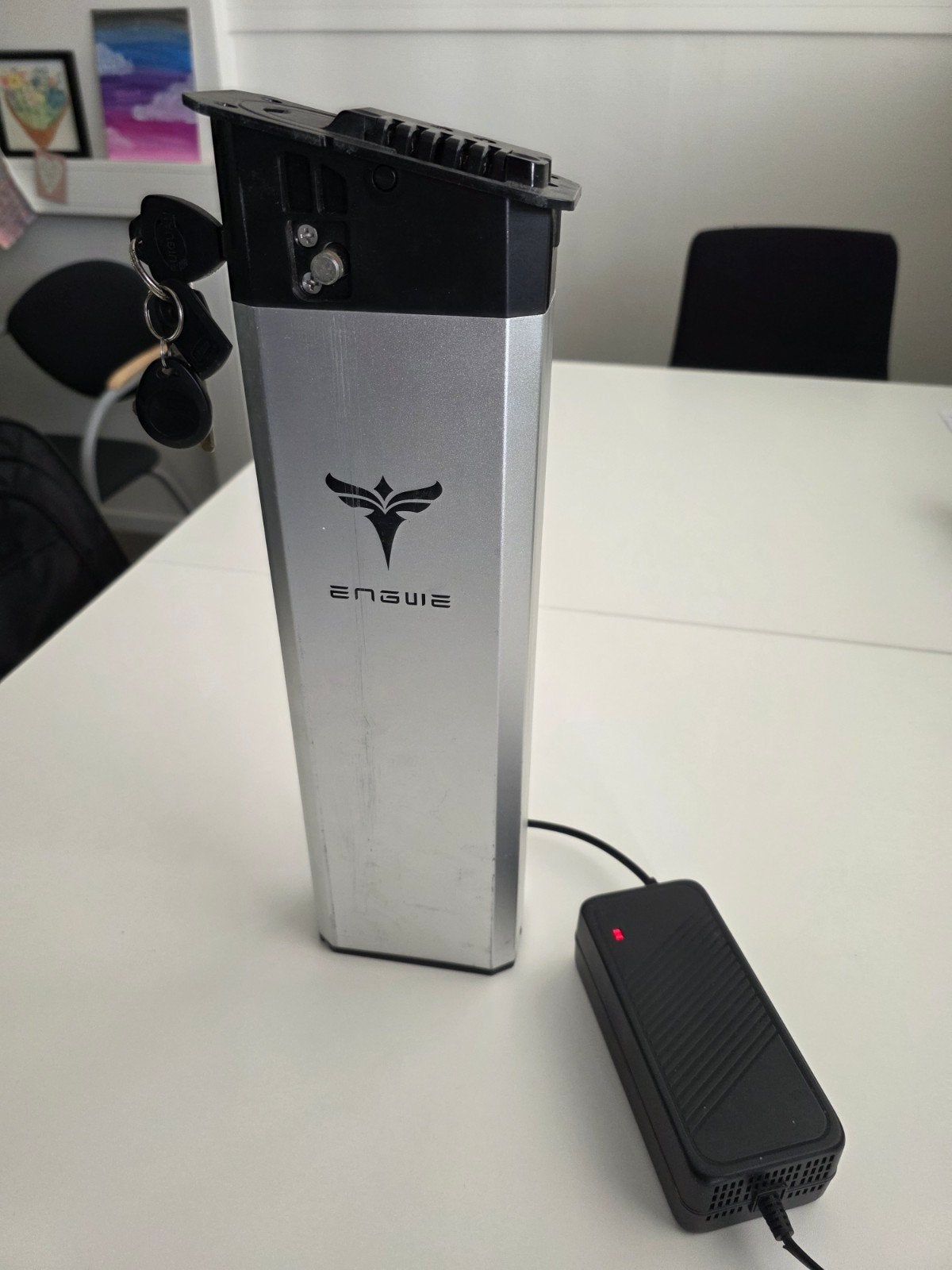 Engwe E-bike Batterij LTN-3619.TC met Oplader en Slot, Zo goed als nieuw