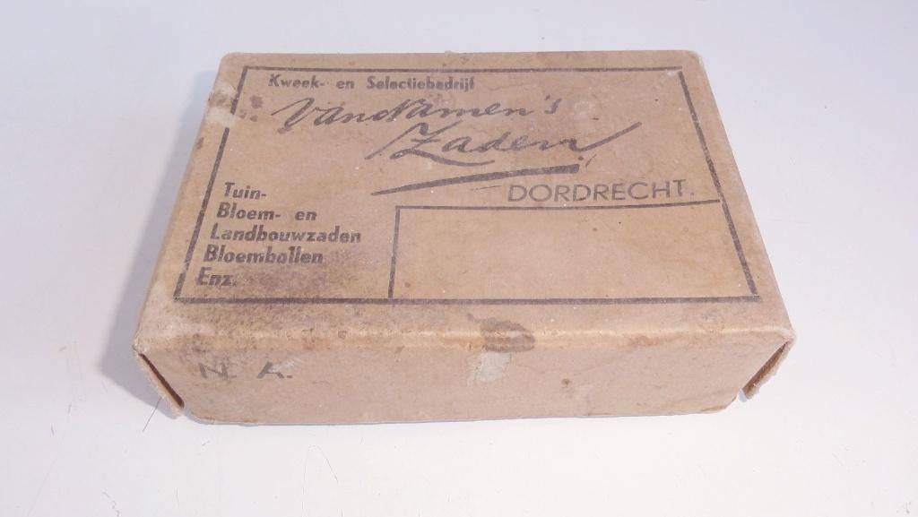 Doosje, van Namen Zaden, zaadhandel Dordrecht 1924, Ophalen of Verzenden