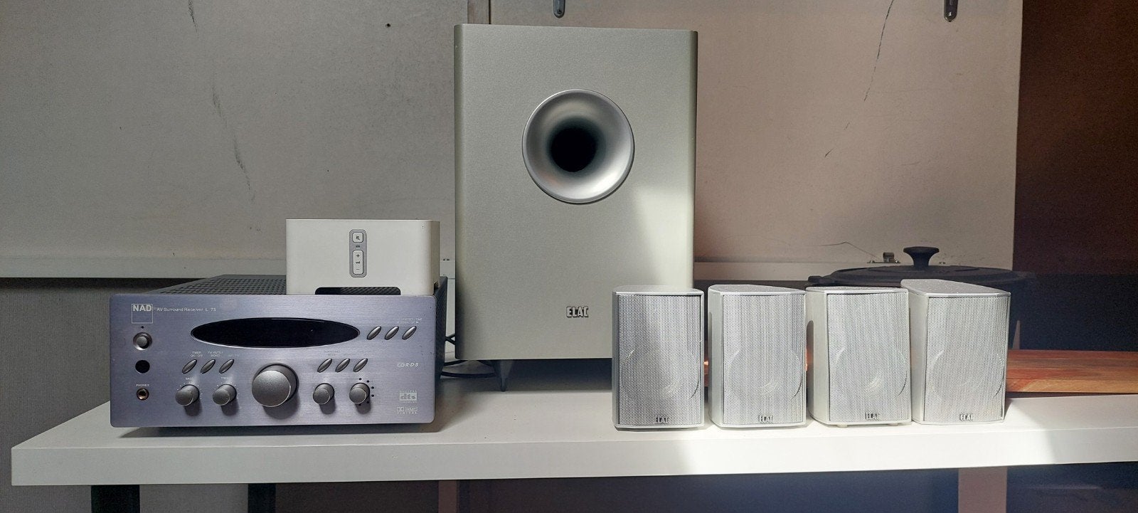 Elac Surroundset met Center Speaker en Subwoofer, Ophalen, Overige merken