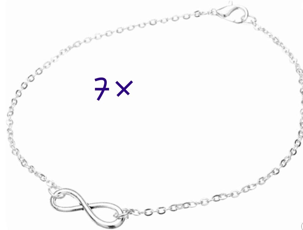 196 Mix Enkelbandjes - RVS en Overige Materialen, Ophalen of Verzenden, Nieuw, Overige materialen, Met bedels of kralen