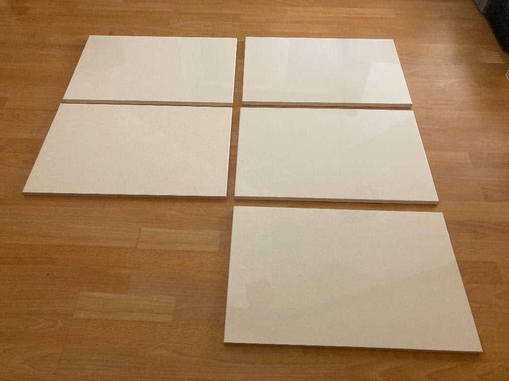 5 st. IKEA SELSVIKEN Deur/ladefront, hoogglans wit, 60x38 cm, Gebruikt, Minder dan 100 cm, 25 tot 50 cm, 50 tot 100 cm