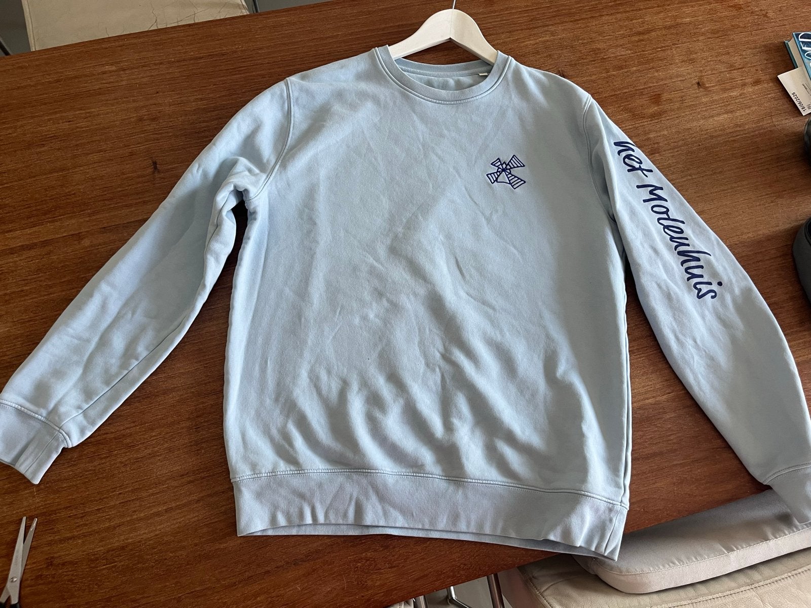 Zeilschool het Molenhuis sweater - Maat L - Zo goed als nieu, Ophalen, Zo goed als nieuw, Maat 52/54 (L), Blauw