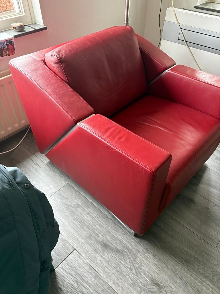 Rolf benz 350, Huis en Inrichting, Fauteuils, Ophalen, Minder dan 75 cm, Leer, Zo goed als nieuw