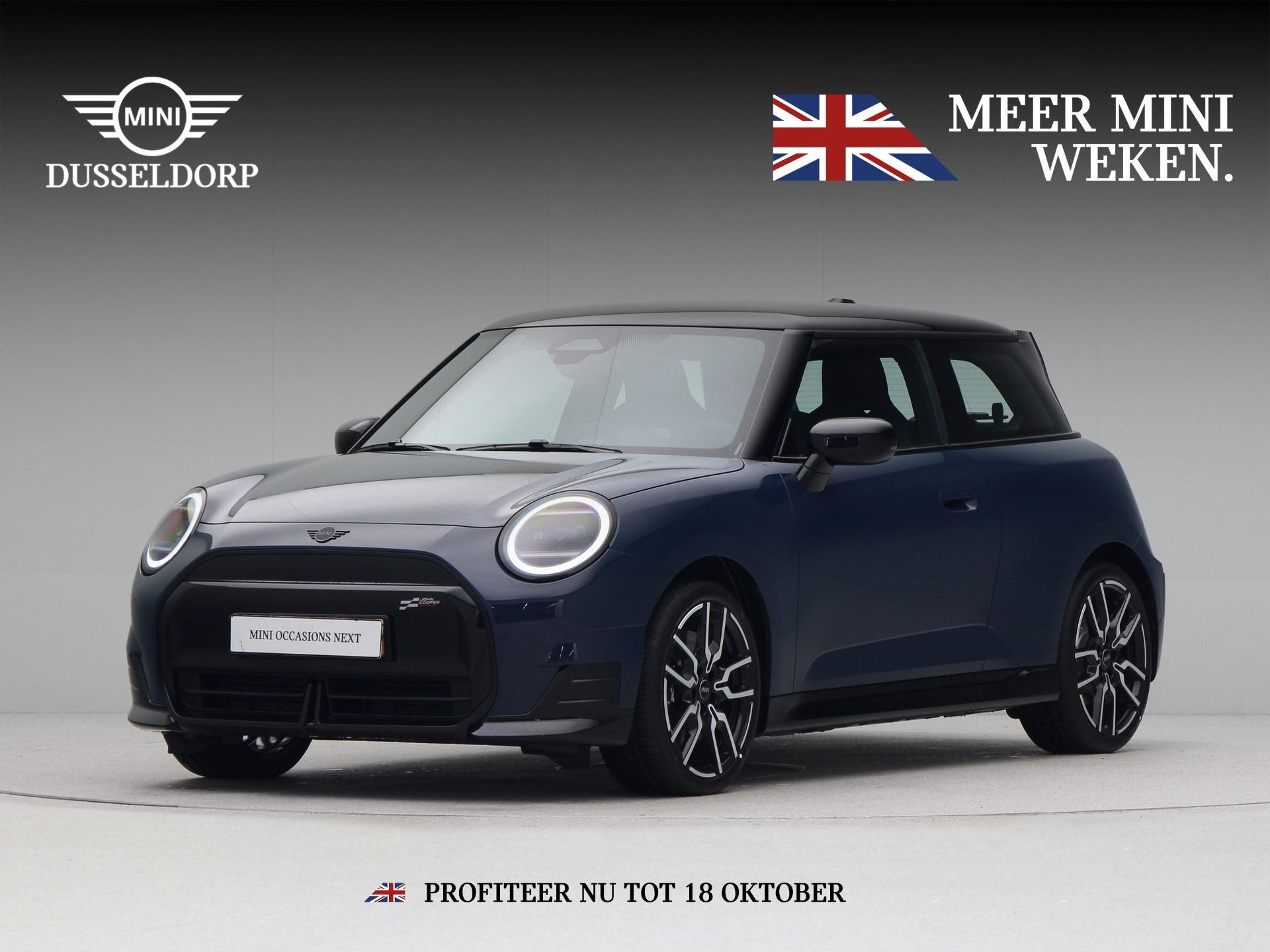 MINI Cooper E John Cooper Works Pakket S Accu conditie 100%, Auto's, Zwart, Met garantie (alle), Parkeerassistent, 184 pk