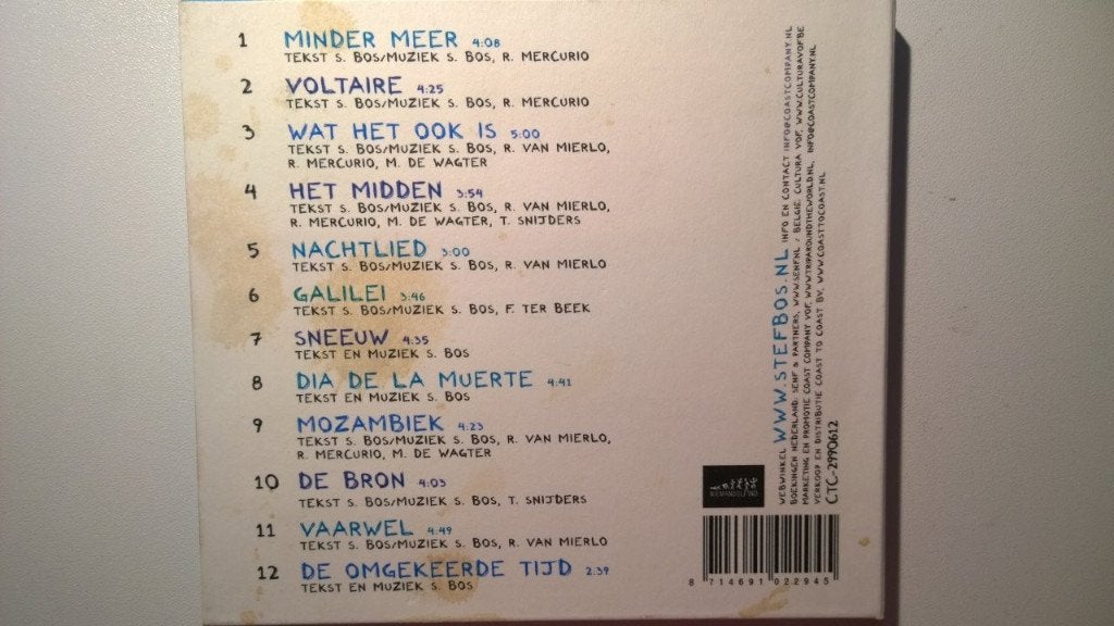 Stef Bos - Minder Meer, Ophalen of Verzenden, Zo goed als nieuw, Pop, Album